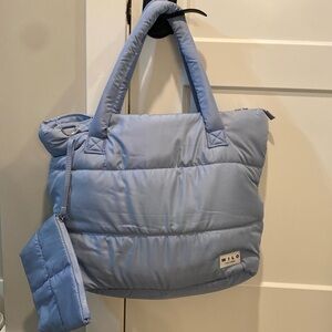 Wilo The Label Puffer Tote Bag w/ small pouch